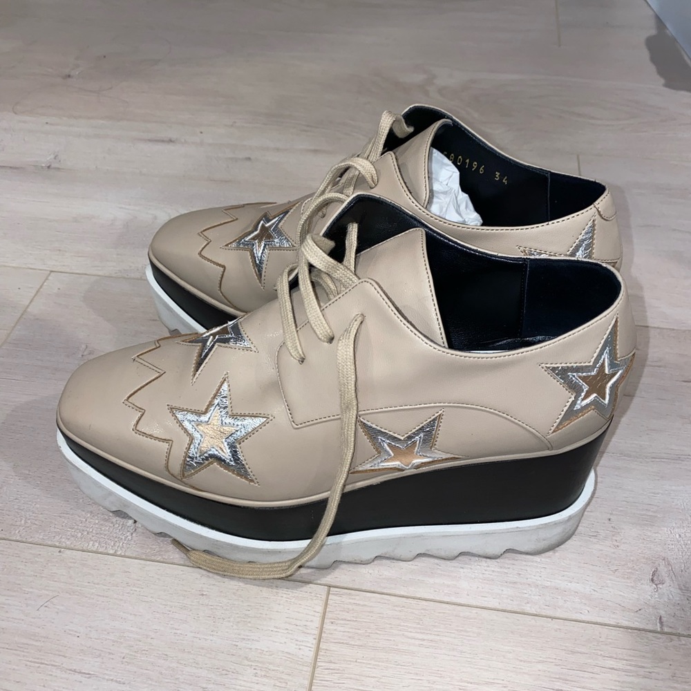 Stella McCartney Elyse Star Platform Wedge Oxfords